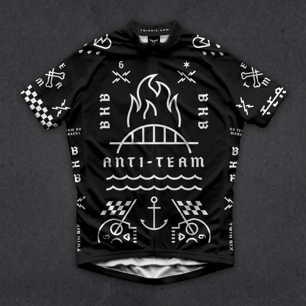 TWIN SIX The Anti-Team サイクルジャージ M ブラック TWIN SIX The Anti-Team サイクルジャージ M ブラック